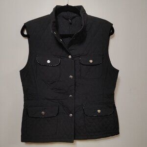 BASLER black quilted vest with pockets size 38
